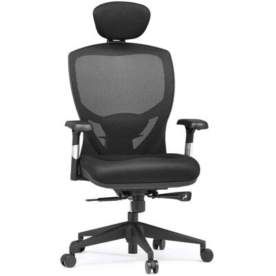 hjh OFFICE Silla alta gama tela / tejido de malla negro hjh OFFICE Silla alta gama tela / tejido de malla negro
