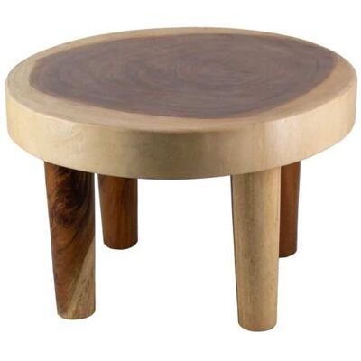 MOYCOR Mesa centro madera marrón d. 60 cm MOYCOR Mesa centro madera marrón d. 60 cm