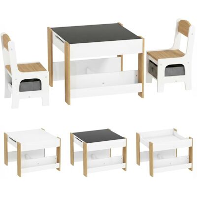 Homcom Mesa para niños 61.5x61.5x48 cm madera natural Homcom Mesa para niños 61.5x61.5x48 cm madera natural
