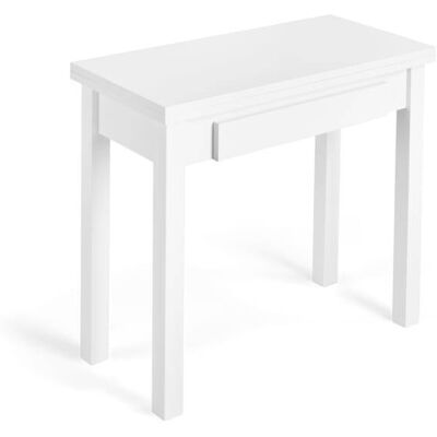 Herdasa Mesa cocina extensible libro de melamina y metal blanco l40/80 cm Herdasa Mesa cocina extensible libro de melamina y metal blanco l40/80 cm