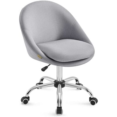 SONGMICS Silla giratoria de oficina con altura ajustable de color gris paloma SONGMICS Silla giratoria de oficina con altura ajustable de color gris paloma