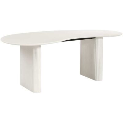 Beliani Mesa de comedor de derivado de madera 8 personas l198 Beliani Mesa de comedor de derivado de madera 8 personas l198