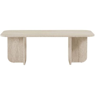 Calicosy Mesa baja con tapa de forma orgánica l120 cm - travertino Calicosy Mesa baja con tapa de forma orgánica l120 cm - travertino