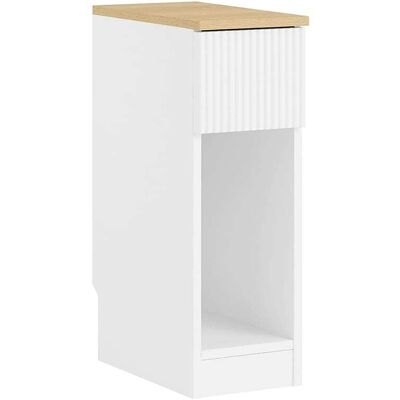 SoBuy Mesita de noche estrecha con cajón blanco 35x20x60 cm SoBuy Mesita de noche estrecha con cajón blanco 35x20x60 cm