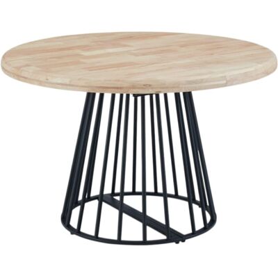 Mathi Design Mesa redonda extensible de madera con patas negras d120cm Mathi Design Mesa redonda extensible de madera con patas negras d120cm