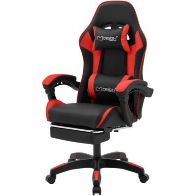 ML-Design Silla gaming ergonómica rojo con reposapíes cojín lumbar reposacabeza ML-Design Silla gaming ergonómica rojo con reposapíes cojín lumbar reposacabeza