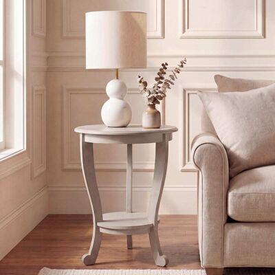 Safavieh Mesa auxiliar en madera de pino, gris vintage Safavieh Mesa auxiliar en madera de pino, gris vintage