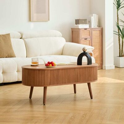 Nordlys Mesa de centro en madera con almacenamiento Nordlys Mesa de centro en madera con almacenamiento
