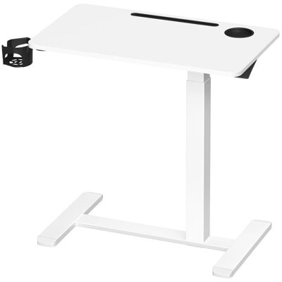 VASAGLE Escritorio con ruedas altura ajustable tablero 70x40 cm color blanco VASAGLE Escritorio con ruedas altura ajustable tablero 70x40 cm color blanco