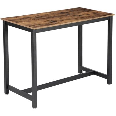 VASAGLE Mesa de bar industrial de metal de color marrón y negro VASAGLE Mesa de bar industrial de metal de color marrón y negro