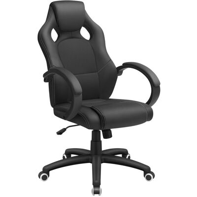 SONGMICS Silla de escritorio ergonómica regulable con ruedas de color negro SONGMICS Silla de escritorio ergonómica regulable con ruedas de color negro