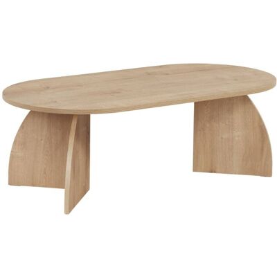 Calicosy Mesa baja con patas curvadas L120 cm - marrón Calicosy Mesa baja con patas curvadas L120 cm - marrón