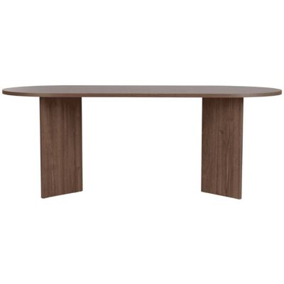 Calicosy Mesa de comedor con tablero ovalado l200 cm - nogal Calicosy Mesa de comedor con tablero ovalado l200 cm - nogal