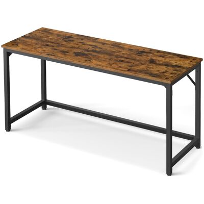 VASAGLE Escritorio de 160 x 60 x 76 cm de metal de color marrón y negro VASAGLE Escritorio de 160 x 60 x 76 cm de metal de color marrón y negro