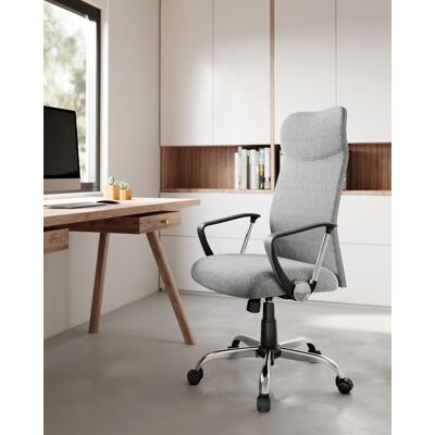 SONGMICS Silla de oficina ergonómica giratoria de color gris SONGMICS Silla de oficina ergonómica giratoria de color gris
