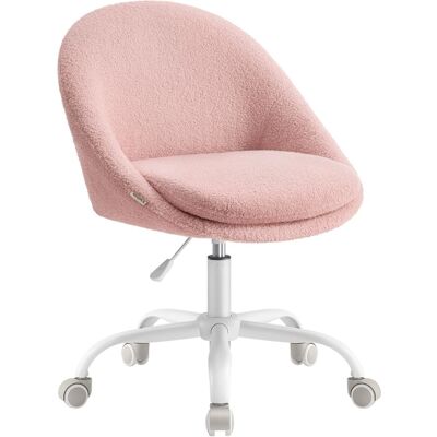 SONGMICS Silla de escritorio giratoria de terciopelo rosa SONGMICS Silla de escritorio giratoria de terciopelo rosa