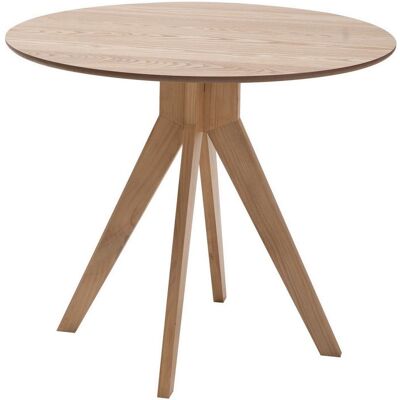 Nordlys Mesa de comedor redonda de 4 personas en madera oscura Nordlys Mesa de comedor redonda de 4 personas en madera oscura
