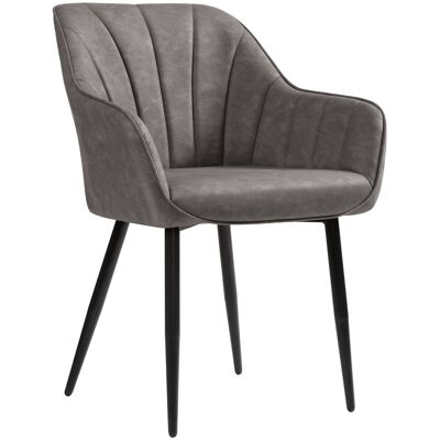 SONGMICS Silla de comedor de estilo vintage de color gris SONGMICS Silla de comedor de estilo vintage de color gris