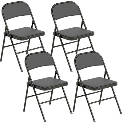 Homcom Sillas plegables 45x46x78 cm negro Homcom Sillas plegables 45x46x78 cm negro