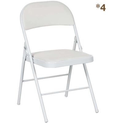Homcom Sillas plegables 45x46x78 cm blanco Homcom Sillas plegables 45x46x78 cm blanco