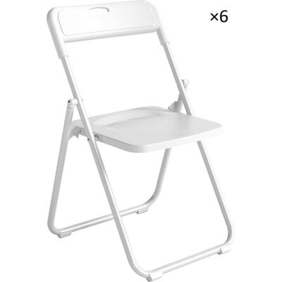 Homcom Sillas plegables 48.5x47x75 cm blanco Homcom Sillas plegables 48.5x47x75 cm blanco