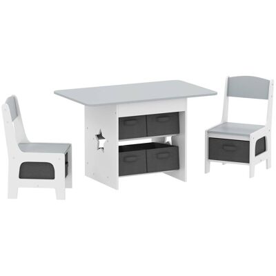 AIYAPLAY Mesa para niños 80x48x49 cm gris claro AIYAPLAY Mesa para niños 80x48x49 cm gris claro