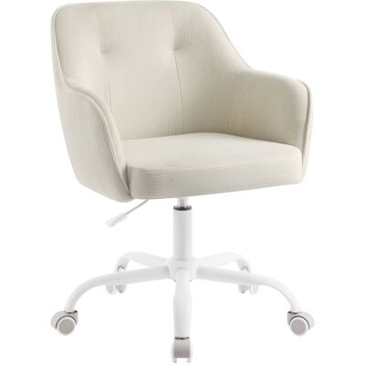 SONGMICS Silla de escritorio ergonómica de pana beige SONGMICS Silla de escritorio ergonómica de pana beige