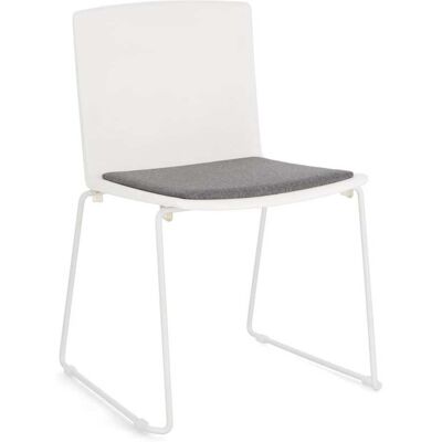 Bizzotto Juego 2 sillas acero blanco total Bizzotto Juego 2 sillas acero blanco total