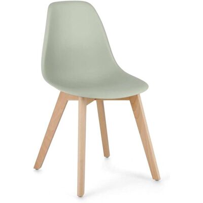 Bizzotto Juego 4 sillas haya verde Bizzotto Juego 4 sillas haya verde