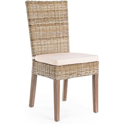 Bizzotto Juego 6 sillas caoba kubu natural Bizzotto Juego 6 sillas caoba kubu natural