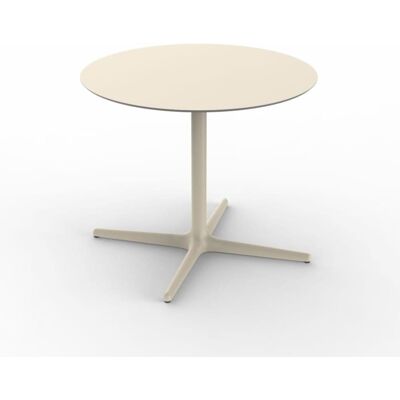 Resol Mesa redonda ø90 toledo madera metal marfil Resol Mesa redonda ø90 toledo madera metal marfil