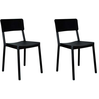 Resol Sillas lisboa plástico negro (pack de 2) Resol Sillas lisboa plástico negro (pack de 2)