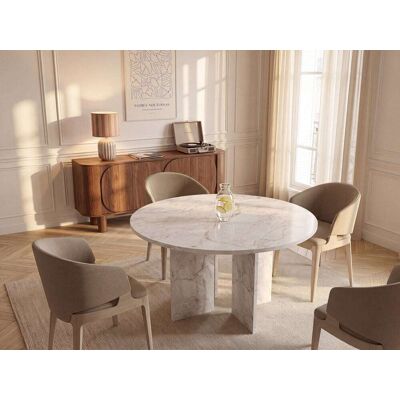 Unique Mesa de comedor madera blanco Unique Mesa de comedor madera blanco