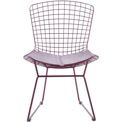 Kenay Home Silla metal - pu burdeos 52 x 81,5 cm Kenay Home Silla metal - pu burdeos 52 x 81,5 cm