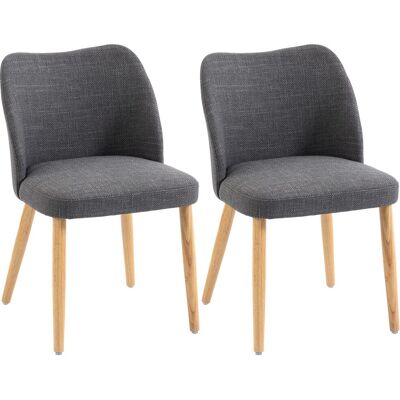 Homcom Sillas de comedor 46x52x76 cm gris claro Homcom Sillas de comedor 46x52x76 cm gris claro