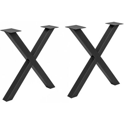 Home Heavenly Patas de mesa de metal en forma de x en color negro 74 x 88 x 8 cm Home Heavenly Patas de mesa de metal en forma de x en color negro 74 x 88 x 8 cm