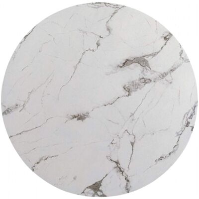 Kare Design Tablero de mesa schickeria efecto mármol blanco ø110cm Kare Design Tablero de mesa schickeria efecto mármol blanco ø110cm