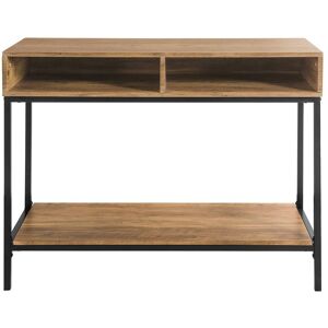SoBuy Mesa de consola con 2 compartimientos y 1 estante madera color natural