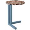 MODO Barcelona Mini mesa auxiliar aluminio azul y terrazzo negro