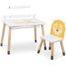 Beeloom Mesa multifunción infantil de madera natural amarillo