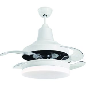 Cristalrecord Ventilador de techo LED 55W blanco 91cm de diámetro