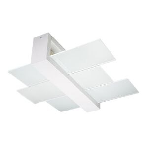 Sollux Lighting Lámpara de techo blanco madera, vidrio  alt. 12 cm