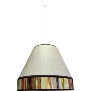 Wonderlamp Lámpara colgante natural artesanal de tela y saco con forma de cono