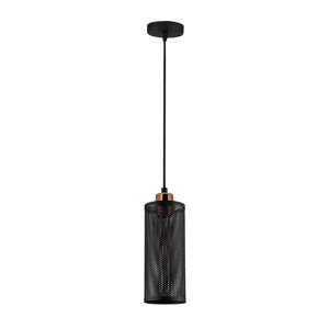 Wonderlamp Lámpara colgante moderno pantalla cilíndrica negro altura regulable