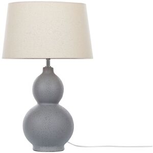 Beliani Lámpara de mesa de cerámica gris beige 56 cm