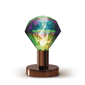 DAYLIGHT ITALIA Lámpara de mesa de aluminio color cobre con bombilla de diamante