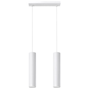 Sollux Lighting Lámpara colgante blanco acero  alt. 90 cm