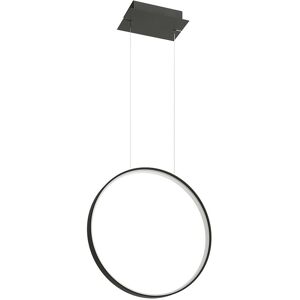 Thoro Lighting Lámpara colgante negro acero 3000k  alt. 150 cm