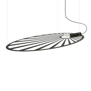 Thoro Lighting Lámpara colgante negro acero  alt. 150 cm