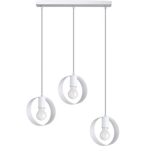 Sollux Lighting Lámpara colgante blanco acero  alt. 110 cm